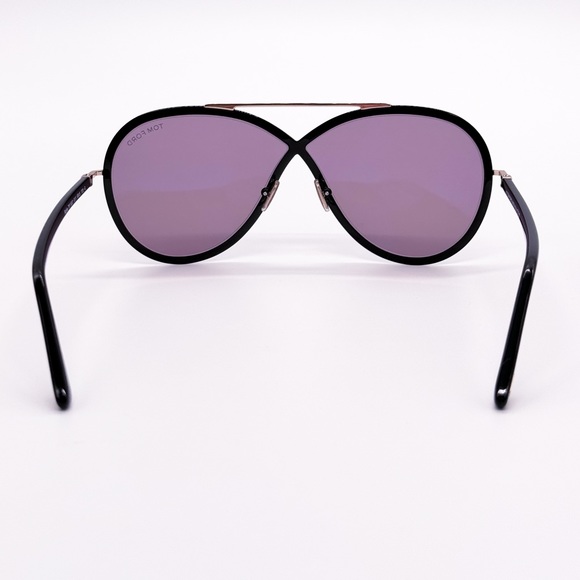 NEW TOM FORD RICKIE TF1007 01Y WOMEN SUNGLASSES TOM FORD FT1007/S BLACK EYEWEAR - Picture 7 of 11